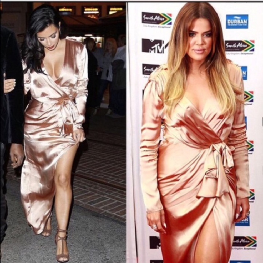 SEXY Light pink satin dress